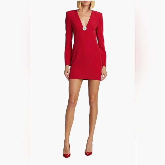 Generation Love Red V-Neck Mini Dress Size 4 NWT $385